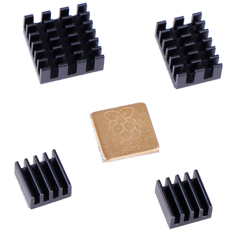 5pcs/set For Raspberry Pi Heatsink Kit Copper Aluminum Heatsink Cooling Cooler For Raspberry Pi 3 Pi 2 Pi 4 Model B+