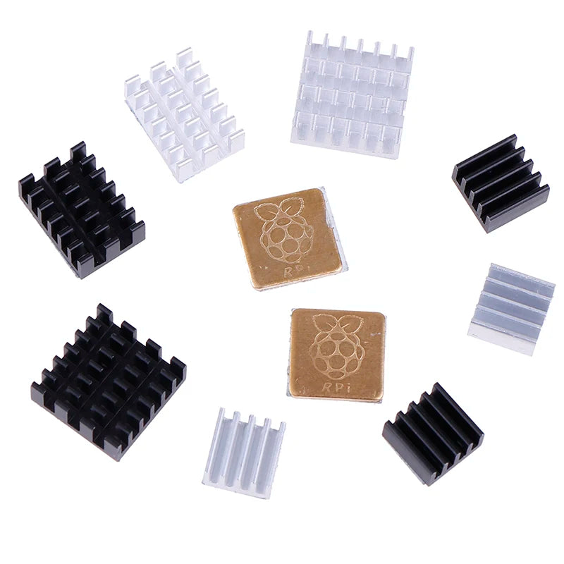 5pcs/set For Raspberry Pi Heatsink Kit Copper Aluminum Heatsink Cooling Cooler For Raspberry Pi 3 Pi 2 Pi 4 Model B+
