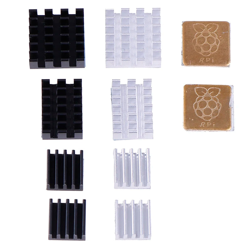 5pcs/set For Raspberry Pi Heatsink Kit Copper Aluminum Heatsink Cooling Cooler For Raspberry Pi 3 Pi 2 Pi 4 Model B+