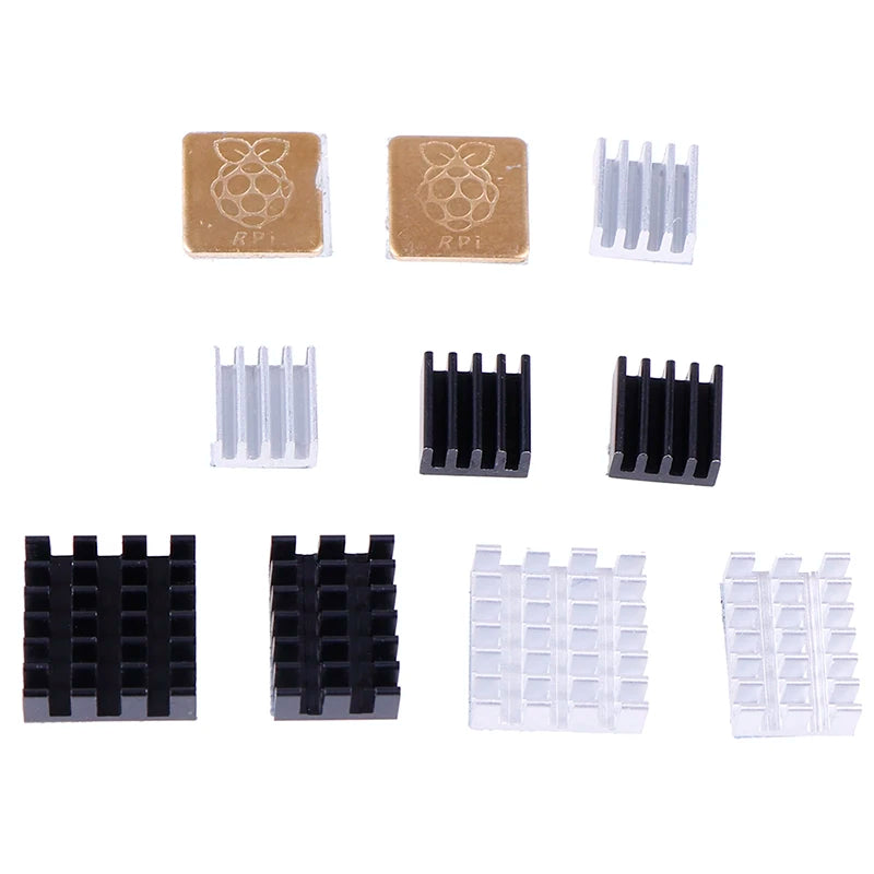 5pcs/set For Raspberry Pi Heatsink Kit Copper Aluminum Heatsink Cooling Cooler For Raspberry Pi 3 Pi 2 Pi 4 Model B+