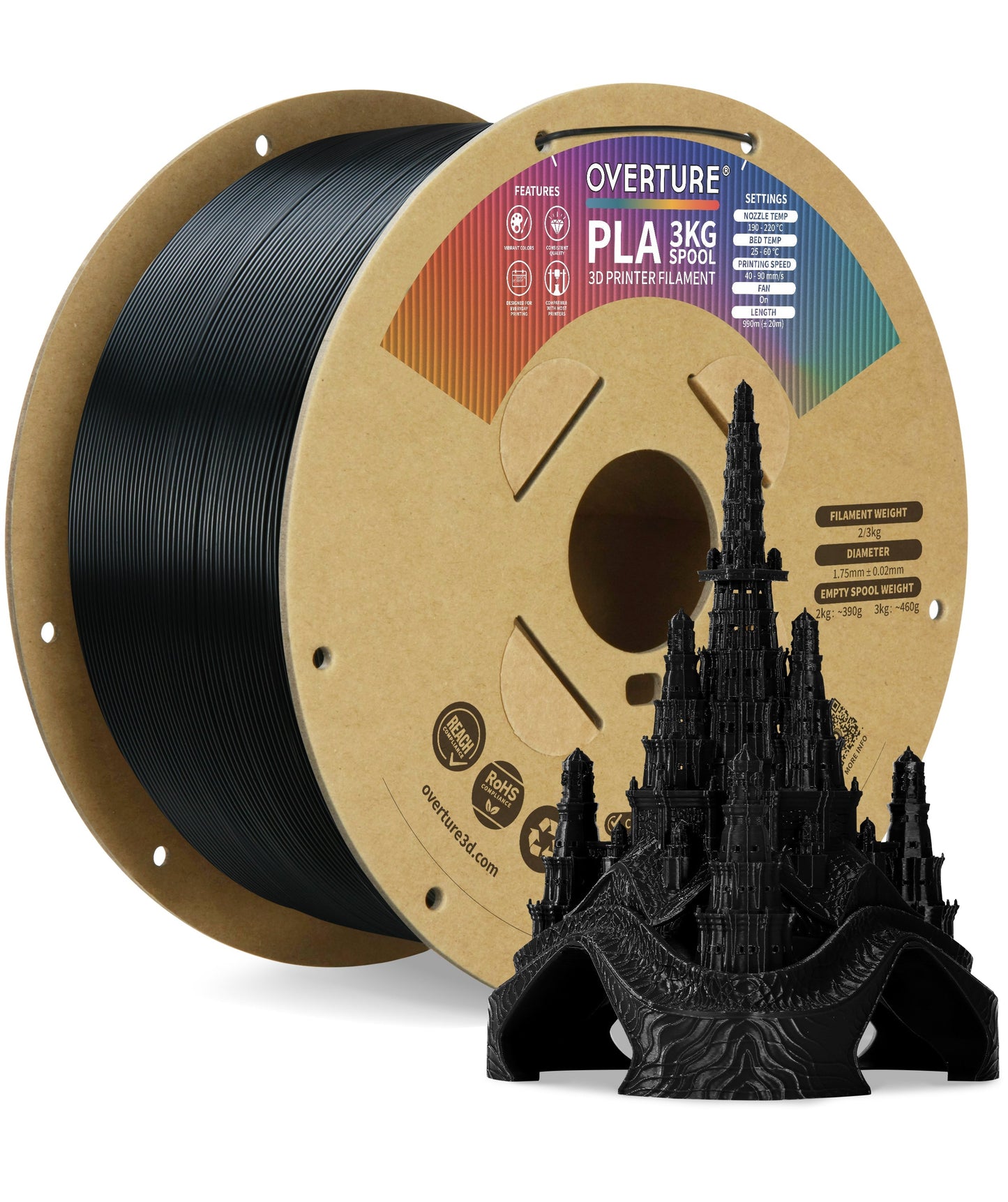 Studio PLA 3D Printer Filament 1.75mm - 3kg