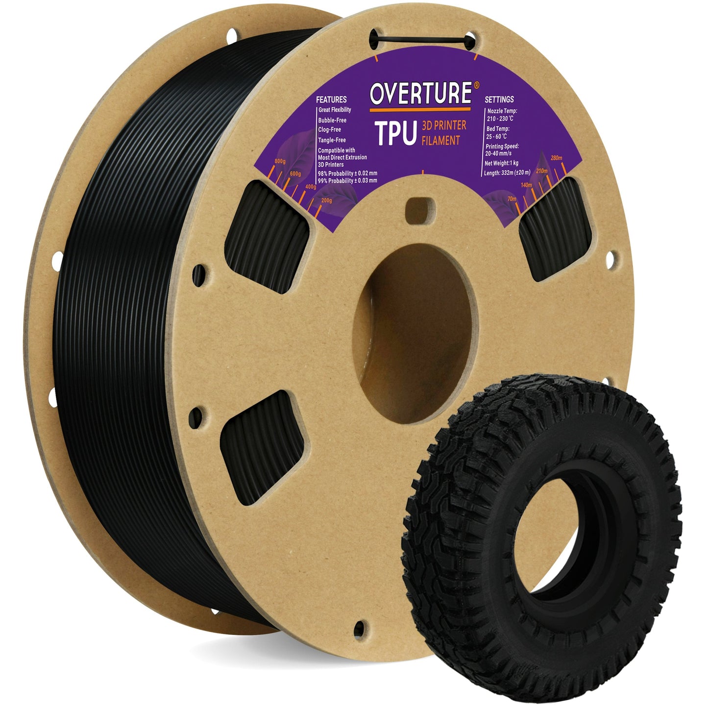 Studio TPU 95A 3D Printer Filament 1.75mm