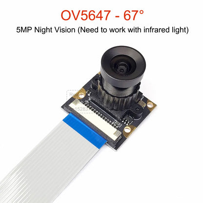 OV5647 Camera Module for Raspberry Pi 3B 4B 3B+ Adjustable Focus 120 130 200 160 Degree 3.6MM HD 5 Million Pixel Night Vision