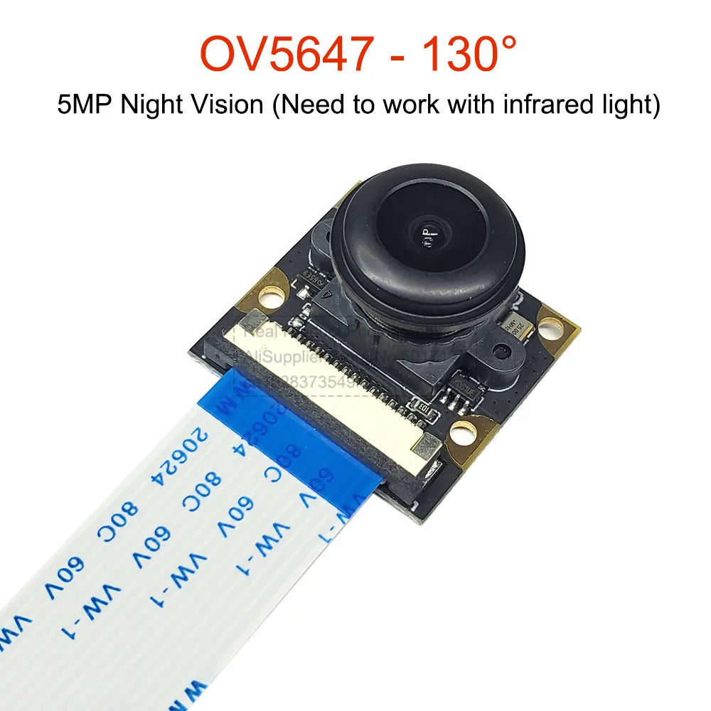 OV5647 Camera Module for Raspberry Pi 3B 4B 3B+ Adjustable Focus 120 130 200 160 Degree 3.6MM HD 5 Million Pixel Night Vision