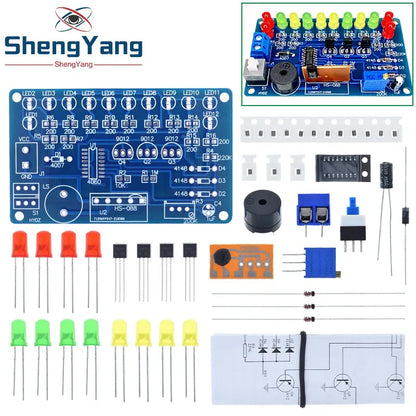 TZT CD4060 SMD Music Lantern Circuit Welding Kit Dream Light Electronic DIY Skill Training In-line SMD Welding