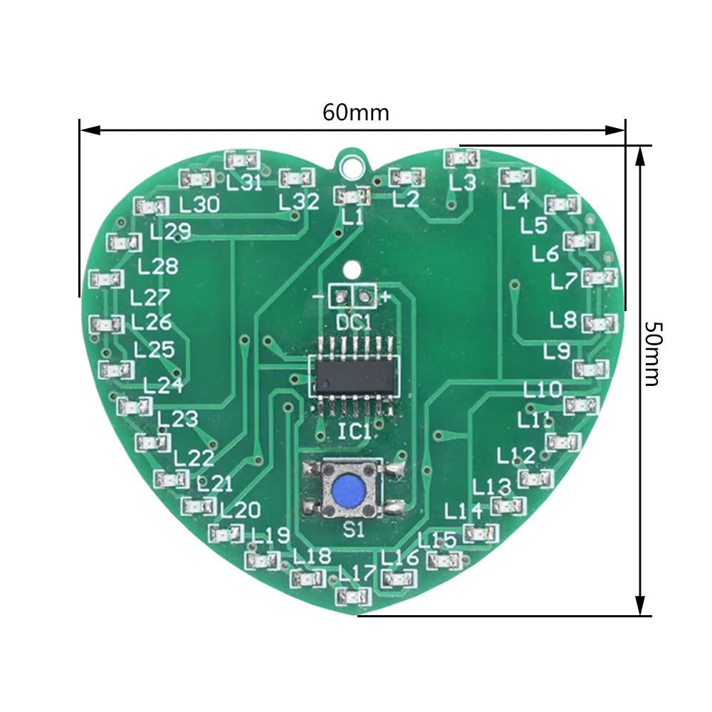 DIY Electronic Kit SMD LED Microcontroller Flashing Light Module Component Welding Board Soldering Project Practice Suite