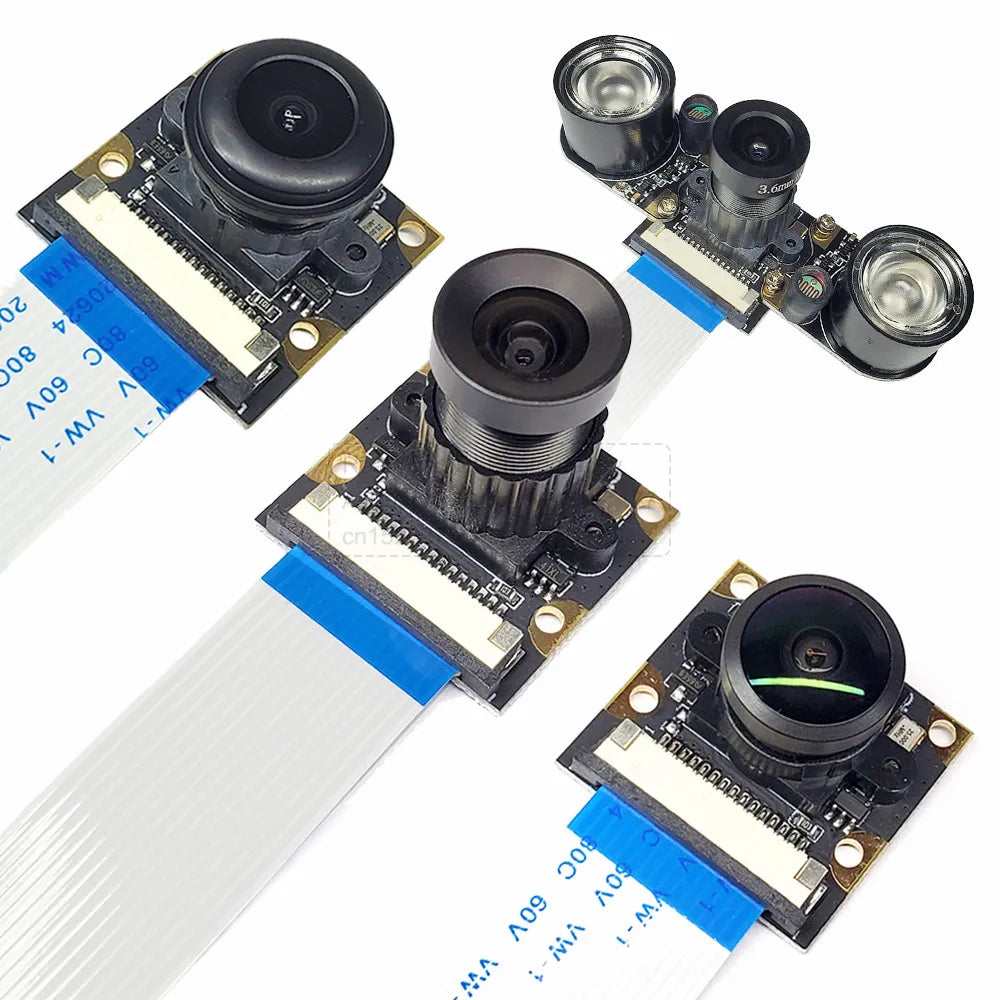 OV5647 Camera Module for Raspberry Pi 3B 4B 3B+ Adjustable Focus 120 130 200 160 Degree 3.6MM HD 5 Million Pixel Night Vision