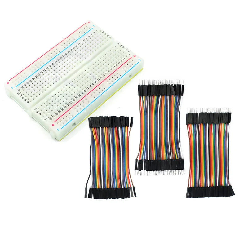 400-Point Breadboard Kit with Dupont Cable and Jumper Wire, 10CM 40 Pin Cables Male-to-Male, Male to Female, Female to Female, f