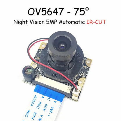 OV5647 Camera Module for Raspberry Pi 3B 4B 3B+ Adjustable Focus 120 130 200 160 Degree 3.6MM HD 5 Million Pixel Night Vision