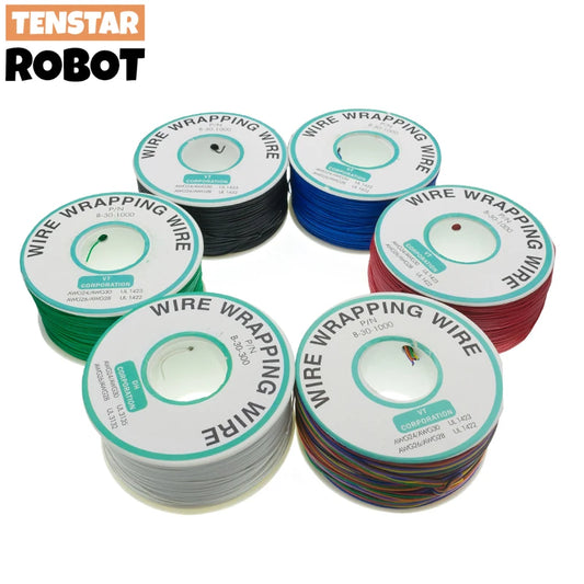 280m 30AWG PCB Wrapping Wire Tin Plated Copper B-30-1000 Cable Breadboard Jumper Insulation Electronic Conductor Wire Connector