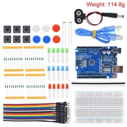 Starter Kit For UNO R3 Mini Breadboard LED Jumper Wire Button For Arduino Diy Kit School Education Lab Learning Suite