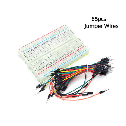 400-Point Breadboard Kit with Dupont Cable and Jumper Wire, 10CM 40 Pin Cables Male-to-Male, Male to Female, Female to Female, f