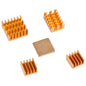 5pcs/set For Raspberry Pi Heatsink Kit Copper Aluminum Heatsink Cooling Cooler For Raspberry Pi 3 Pi 2 Pi 4 Model B+