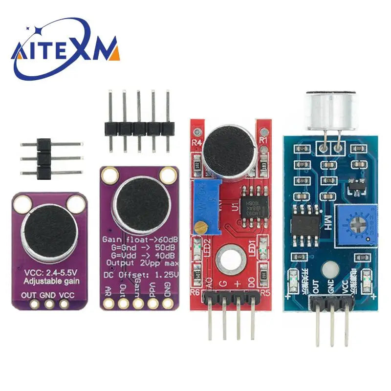 Sound Sensor Module Sound Control Sensor MAX4466 MAX9814 Switch Detection Whistle Switch Microphone Amplifier For Arduino