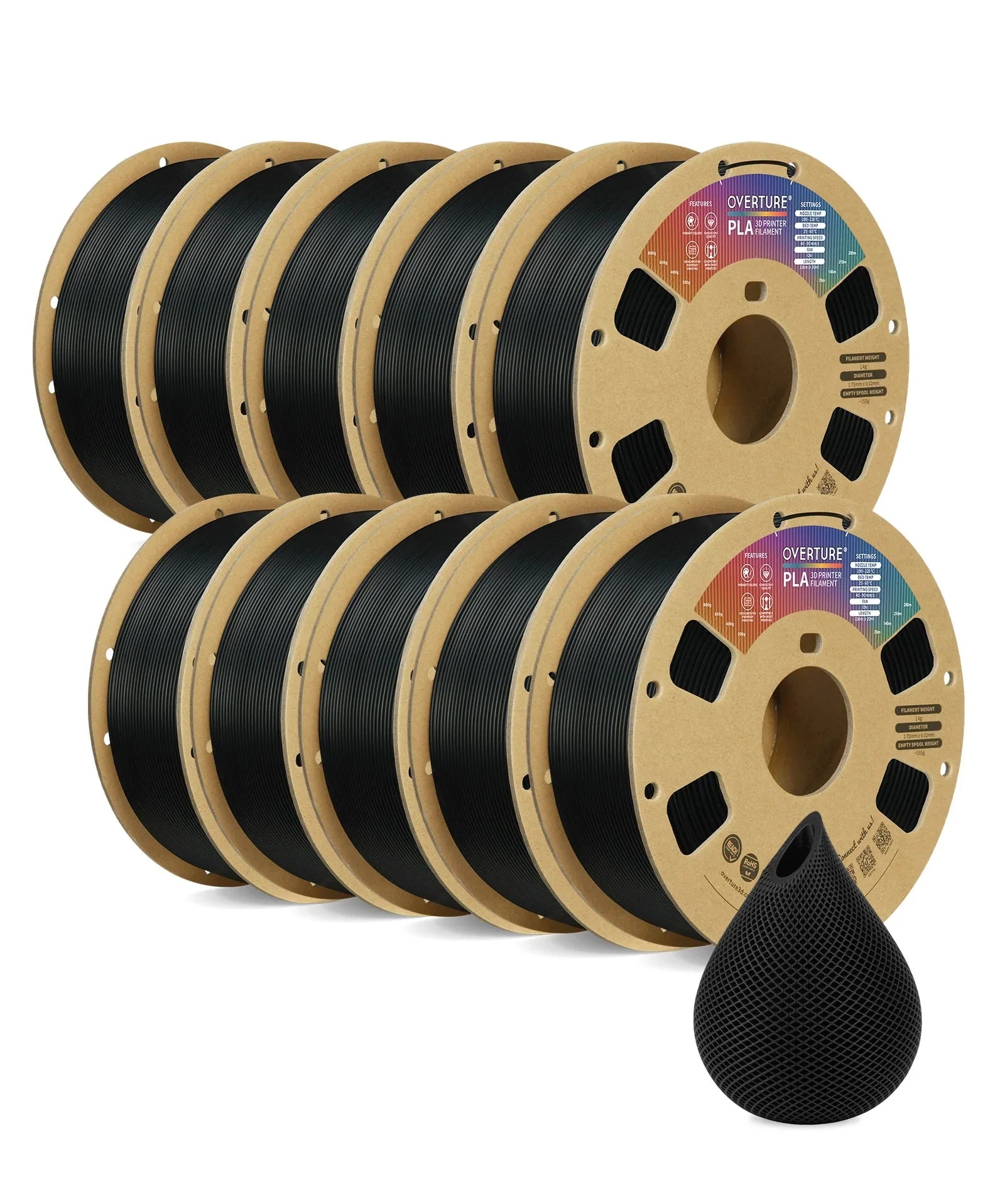 Studio PLA 3D Printer Filament 1.75mm - 10 Pack