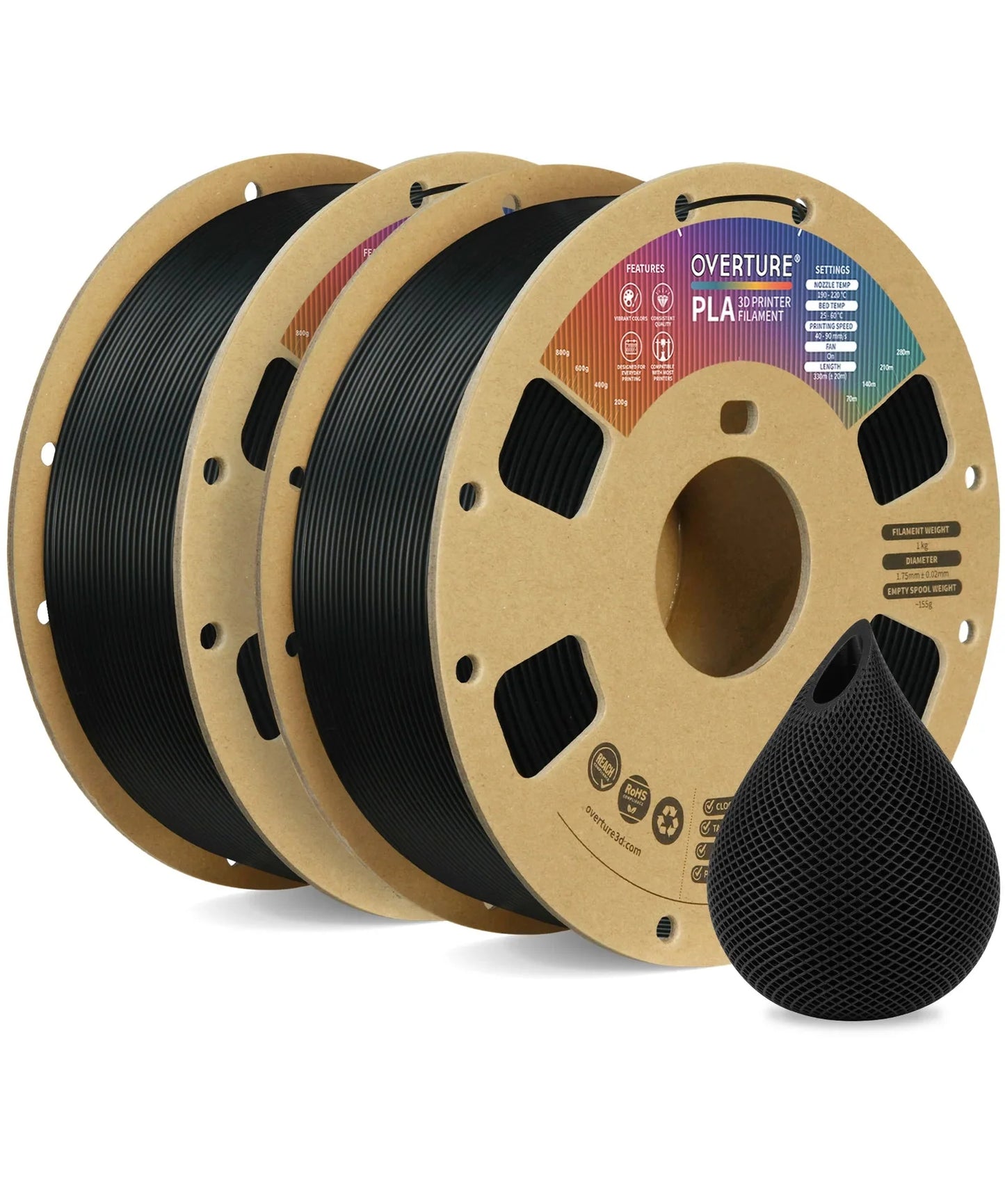 Studio PLA 3D Printer Filament 1.75mm - 2 Pack