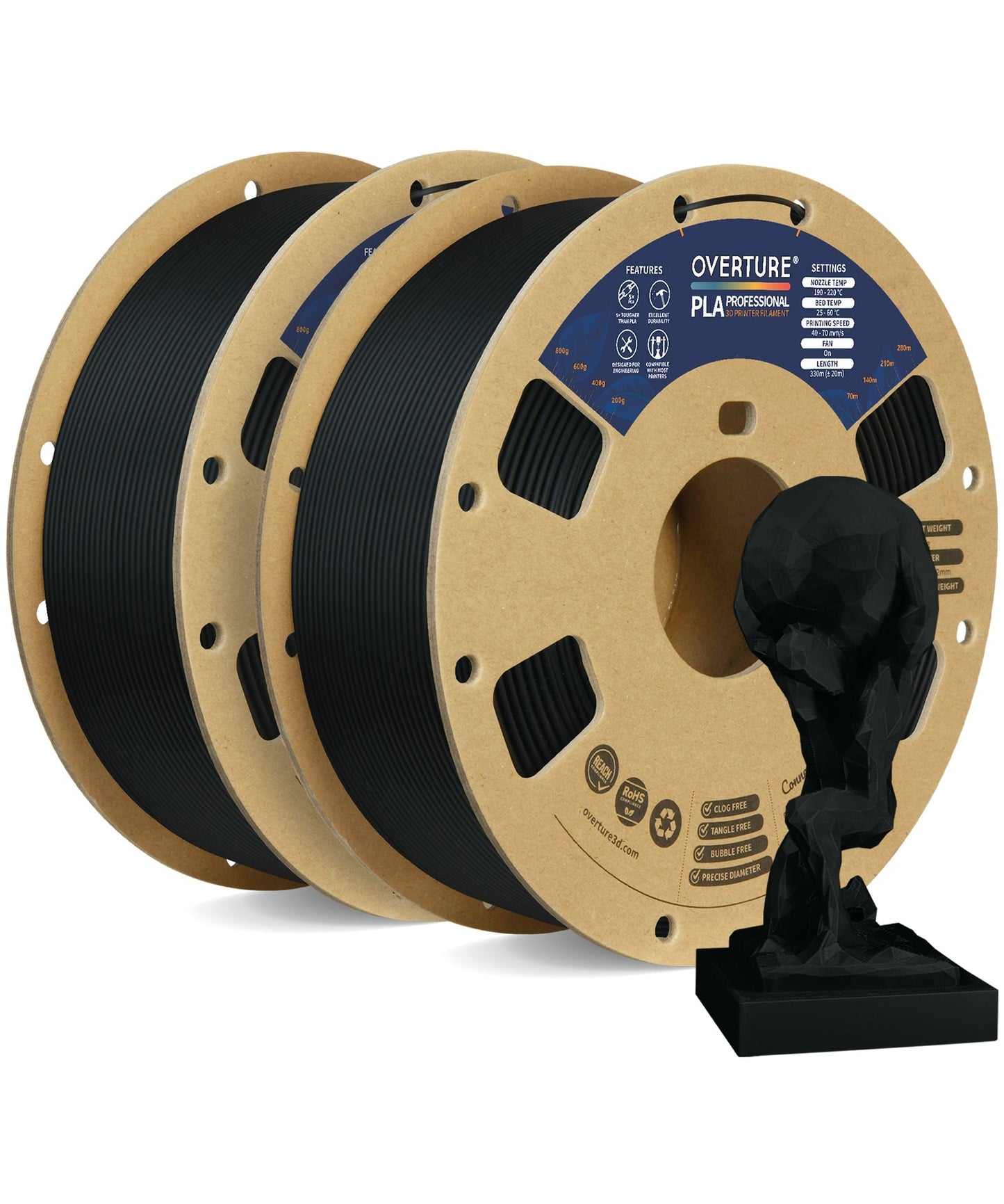 Studio PLA Professional 3D Printer Filament 1.75mm - 2 Pack